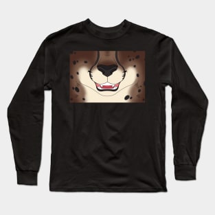 Chocolate Cheetah Face Long Sleeve T-Shirt